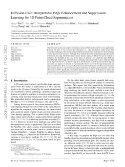 Diffusion Unit: Interpretable Edge Enhancement and Suppression Learning
  for 3D Point Cloud Segmentation