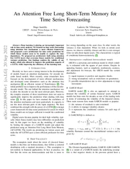 An Attention Free Long Short-Term Memory for Time Series Forecasting