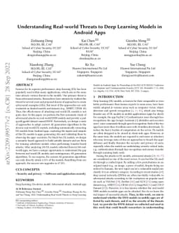 Understanding Real-world Threats to Deep Learning Models in Android Apps