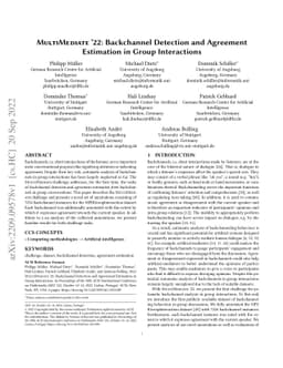 MultiMediate '22: Backchannel Detection and Agreement Estimation in
  Group Interactions