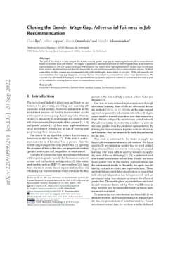 Closing the Gender Wage Gap: Adversarial Fairness in Job Recommendation
