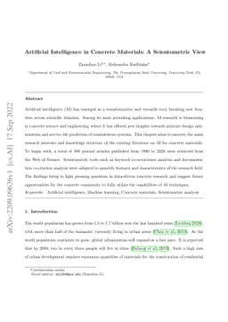 Artificial Intelligence in Concrete Materials: A Scientometric View