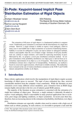 Ki-Pode: Keypoint-based Implicit Pose Distribution Estimation of Rigid
  Objects