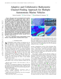 Adaptive and Collaborative Bathymetric Channel-Finding Approach for
  Multiple Autonomous Marine Vehicles
