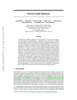 Neural Graph Databases