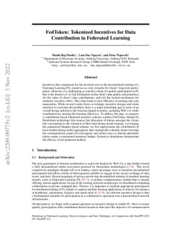 FedToken: Tokenized Incentives for Data Contribution in Federated
  Learning