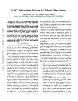 WGICP: Differentiable Weighted GICP-Based Lidar Odometry