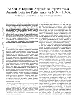 An Outlier Exposure Approach to Improve Visual Anomaly Detection
  Performance for Mobile Robots