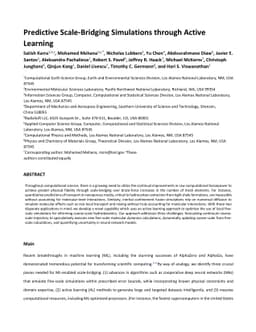 Predictive Scale-Bridging Simulations through Active Learning