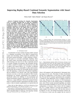 Improving Replay-Based Continual Semantic Segmentation with Smart Data
  Selection