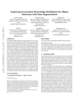 Exploring Inconsistent Knowledge Distillation for Object Detection with
  Data Augmentation