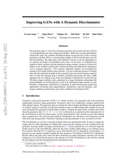 Improving GANs with A Dynamic Discriminator