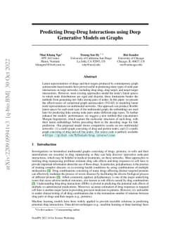 Predicting Drug-Drug Interactions using Deep Generative Models on Graphs