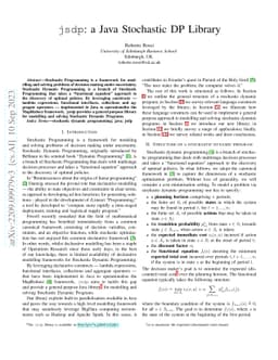 jsdp: a Java Stochastic DP Library