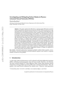 Investigating and Mitigating Failure Modes in Physics-informed Neural
  Networks (PINNs)