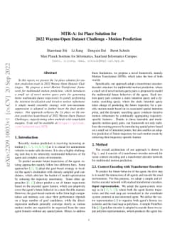MTR-A: 1st Place Solution for 2022 Waymo Open Dataset Challenge --
  Motion Prediction