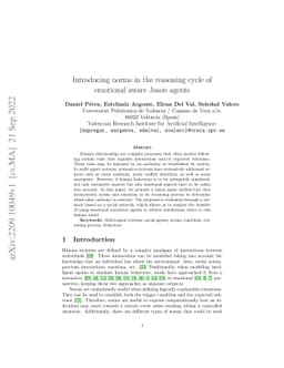 Introducing emotions in the reasoning cycle ofnormative aware agents