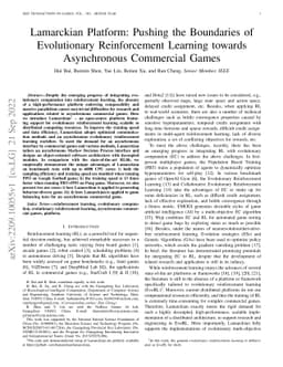 Lamarckian Platform: Pushing the Boundaries of Evolutionary
  Reinforcement Learning towards Asynchronous Commercial Games