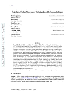Distributed Online Non-convex Optimization with Composite Regret