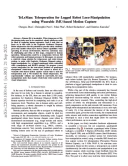 TeLeMan: Teleoperation for Legged Robot Loco-Manipulation using Wearable
  IMU-based Motion Capture