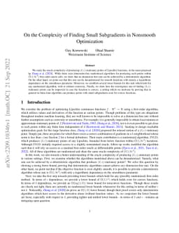 On the Complexity of Finding Small Subgradients in Nonsmooth Optimization