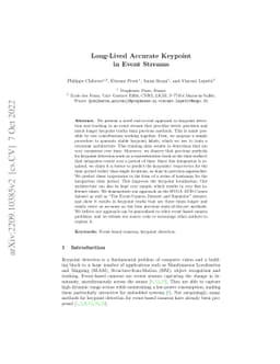 Long-Lived Accurate Keypoints in Event Streams