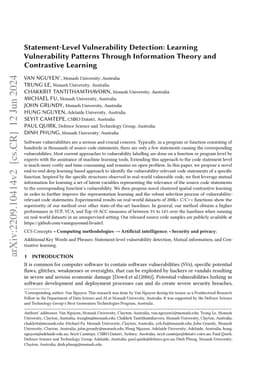 Statement-Level Vulnerability Detection: Learning Vulnerability Patterns
  Through Information Theory and Contrastive Learning
