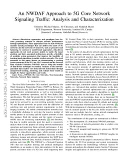 An NWDAF Approach to 5G Core Network Signaling Traffic: Analysis and
  Characterization