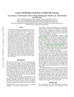 Grape Cold Hardiness Prediction via Multi-Task Learning