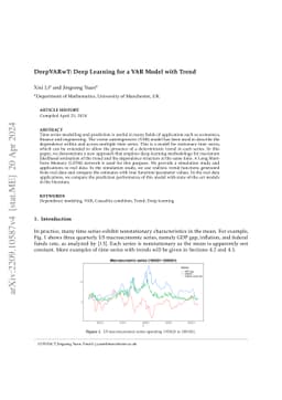 DeepVARwT: Deep Learning for a VAR Model with Trend
