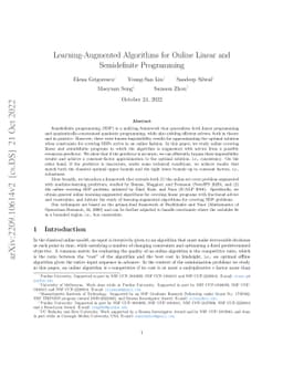 Learning-Augmented Algorithms for Online Linear and Semidefinite
  Programming