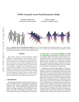 GNPM: Geometric-Aware Neural Parametric Models