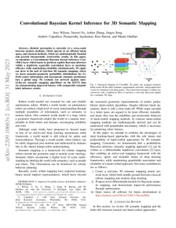 Convolutional Bayesian Kernel Inference for 3D Semantic Mapping