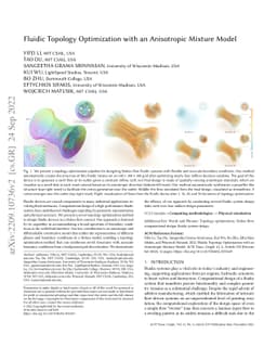 Fluidic Topology Optimization with an Anisotropic Mixture Model