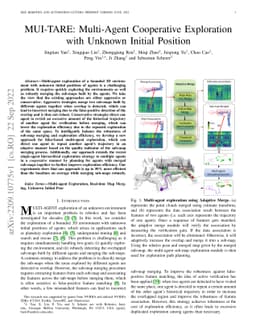 MUI-TARE: Multi-Agent Cooperative Exploration with Unknown Initial
  Position