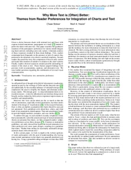 Why More Text is (Often) Better: Themes from Reader Preferences for
  Integration of Charts and Text