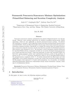 Nonsmooth Nonconvex-Nonconcave Minimax Optimization: Primal-Dual Balancing and Iteration Complexity Analysis