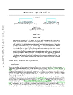 Boosting as Frank-Wolfe