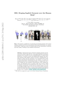 DIG: Draping Implicit Garment over the Human Body