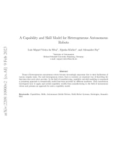 A Capability and Skill Model for Heterogeneous Autonomous Robots