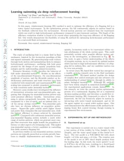 Learning swimming via deep reinforcement learning