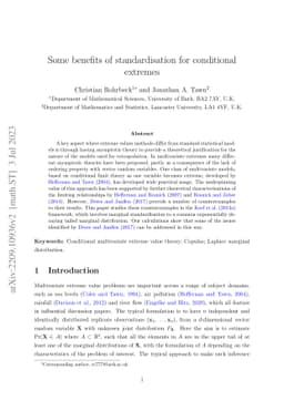 Some benefits of standardisation for conditional extremes
