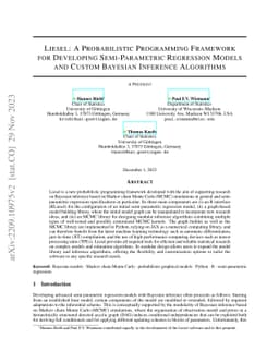 Liesel: A Probabilistic Programming Framework for Developing
  Semi-Parametric Regression Models and Custom Bayesian Inference Algorithms