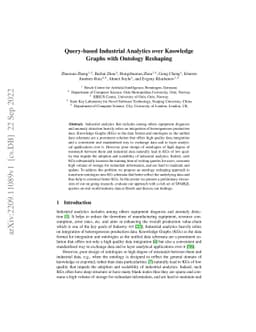 Query-based Industrial Analytics over Knowledge Graphs with Ontology
  Reshaping