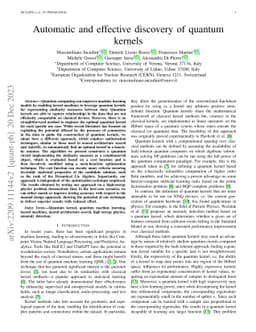 Automatic and effective discovery of quantum kernels