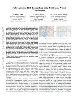 Traffic Accident Risk Forecasting using Contextual Vision Transformers
