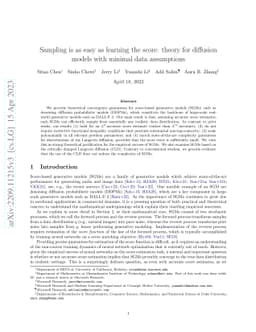 Sampling is as easy as learning the score: theory for diffusion models
  with minimal data assumptions
