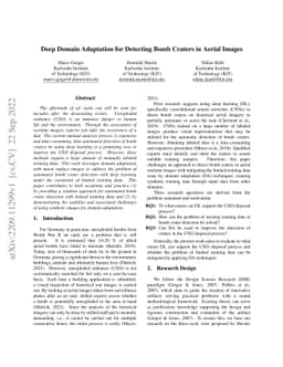 Deep Domain Adaptation for Detecting Bomb Craters in Aerial Images