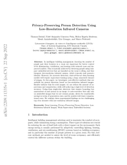 Privacy-Preserving Person Detection Using Low-Resolution Infrared
  Cameras