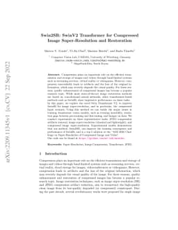 Swin2SR: SwinV2 Transformer for Compressed Image Super-Resolution and
  Restoration